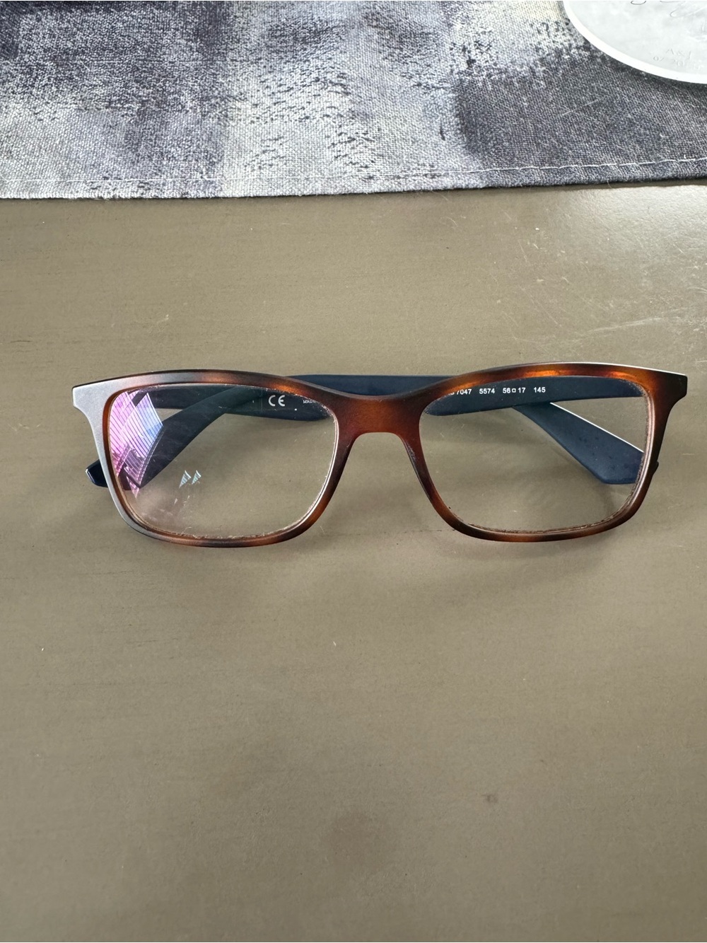 Ray-Ban Brown Tortoiseshell Rectangle Eyeglasses